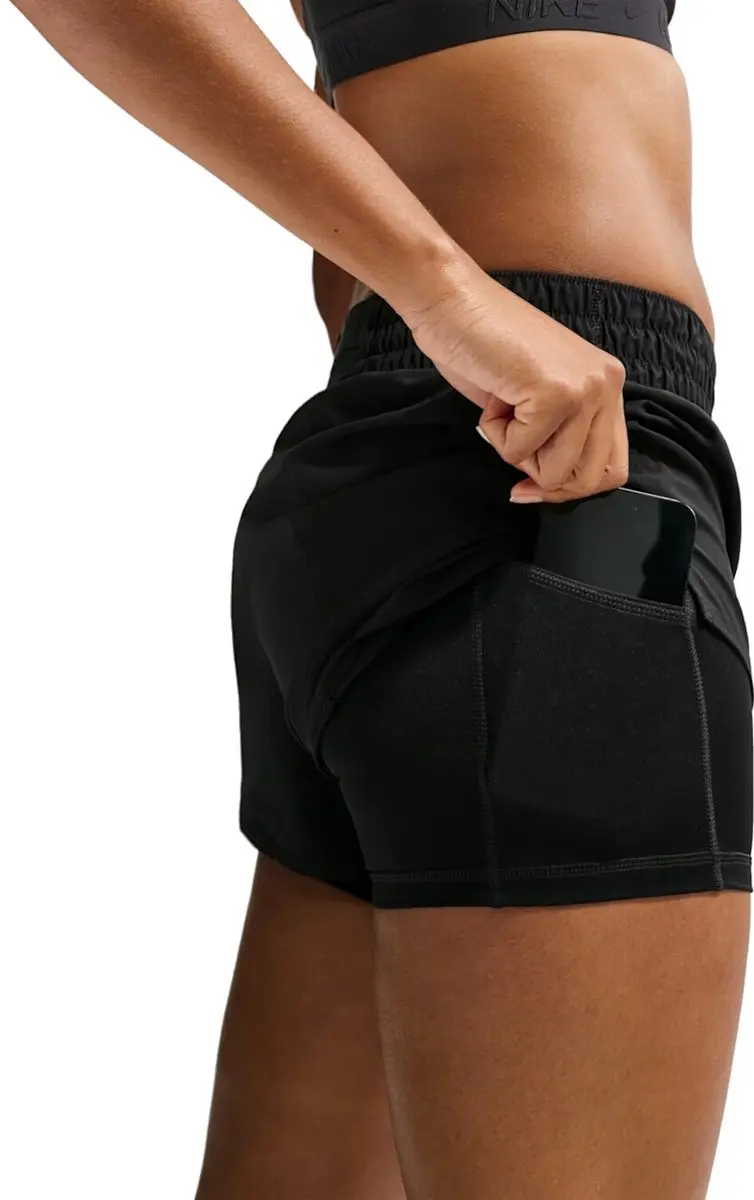 Nike One-2in1 Korte Broek XS - Black/White