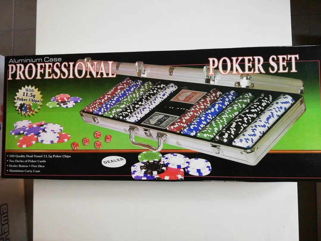HOT Games Pokerkoffer Alu 500 - 500 Dices & Fiches 11.5g - Grijs