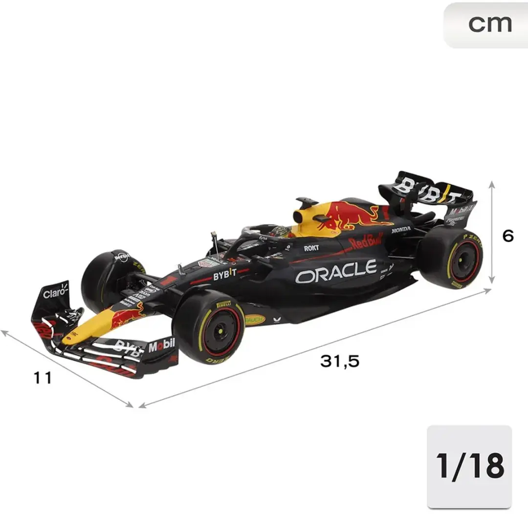Formule 1 Oracle Red Bull Racing RB19 Verstappen 1:18 Model - Multicolor