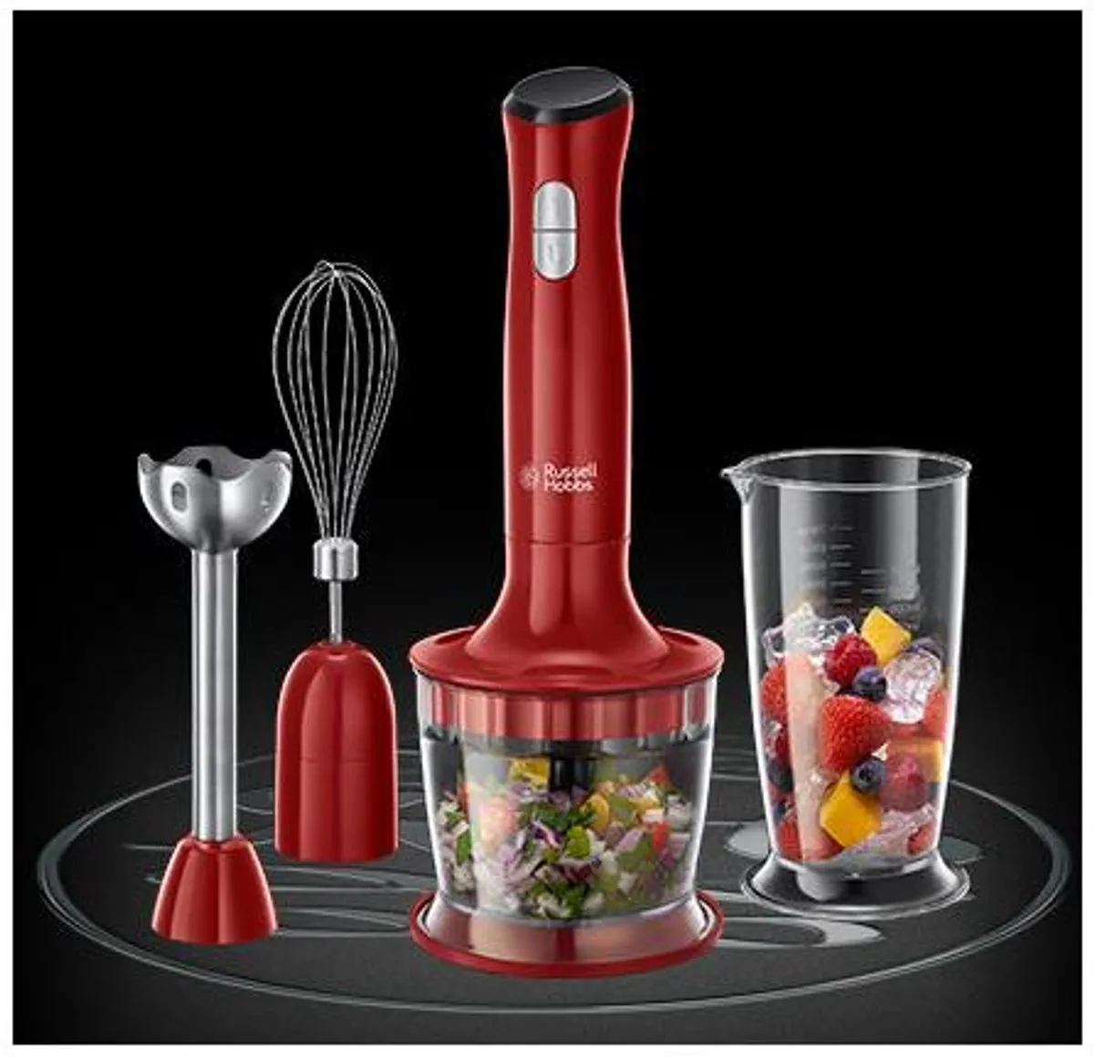 Russell Hobbs Desire 3-in-1 Staafmixer 500W - Rood