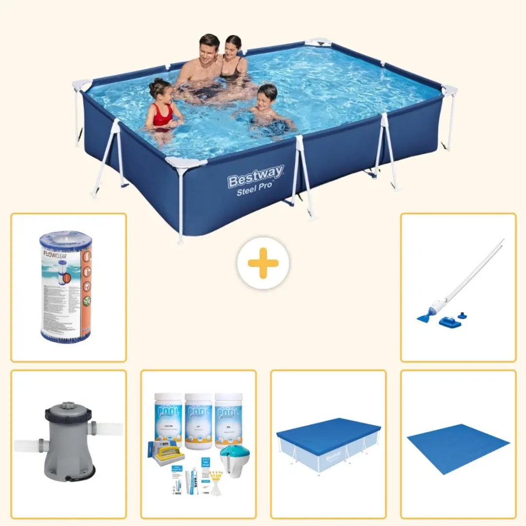 Bestway Steel Pro Zwembad 300x201x66cm Blauw