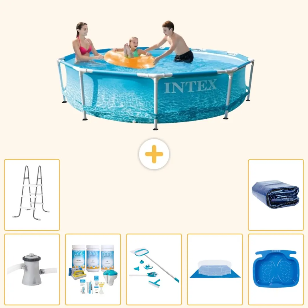 Intex 28208GN-Blauw Rond Frame Zwembad 305x76cm