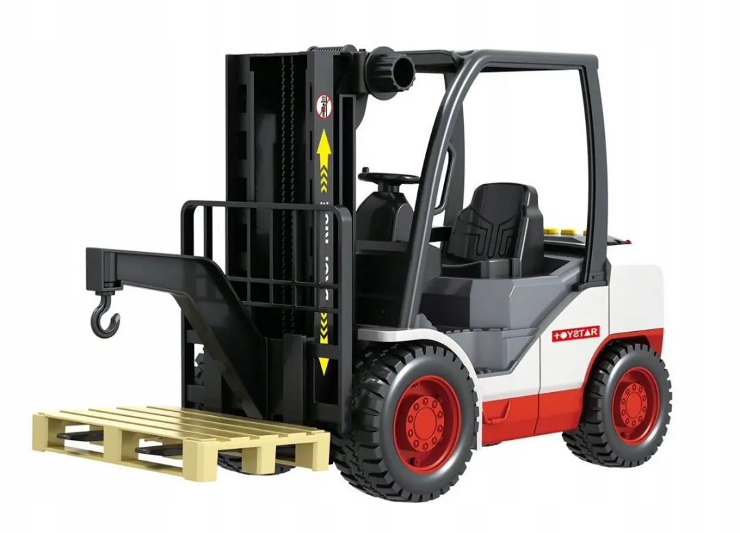 TOYSTAR Grote Hefbrug Speelgoed 33cm - Grijs/Rood/Wit/Zwart - afbeelding 2 van 5