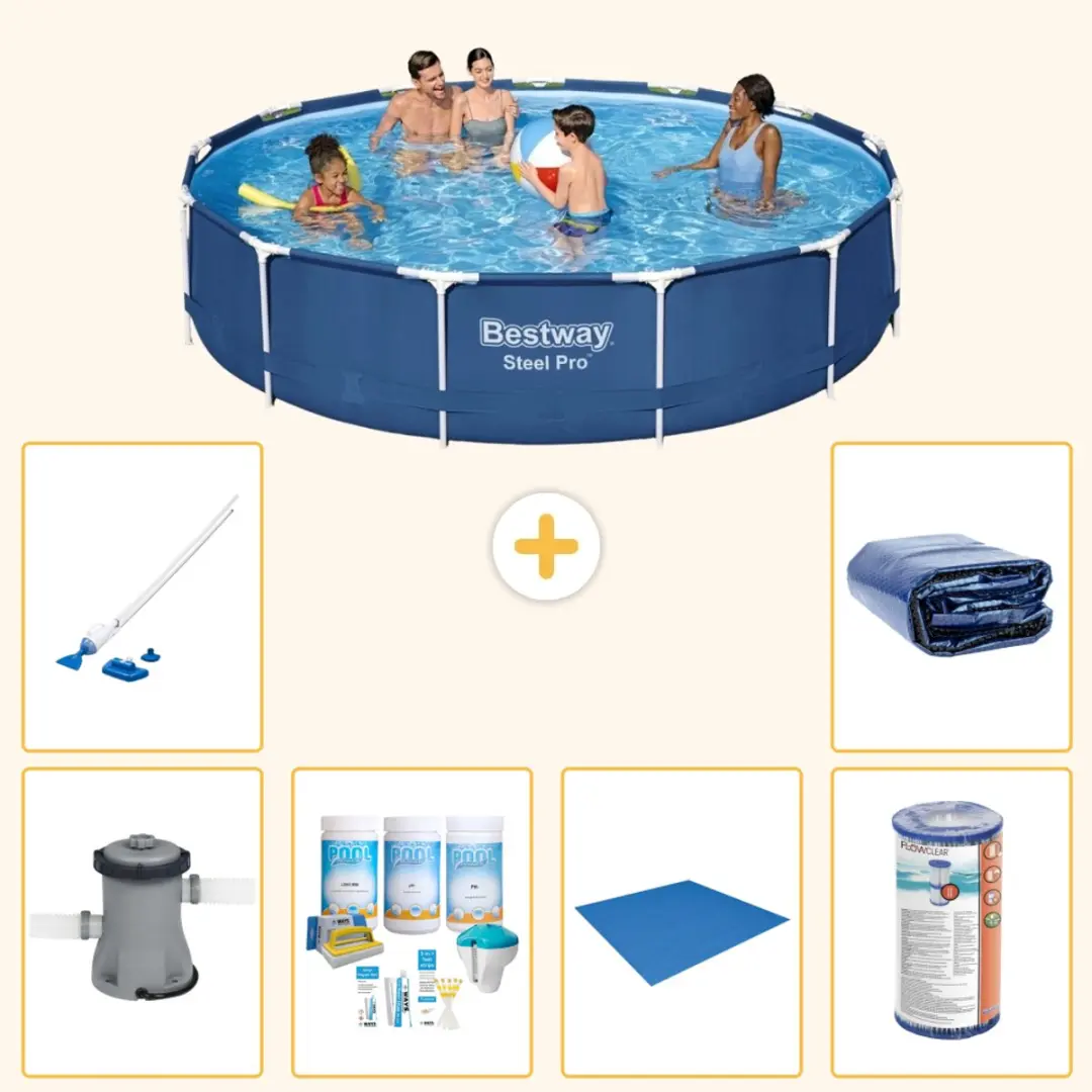 Bestway Steel Pro Zwembad 396x84cm Blauw