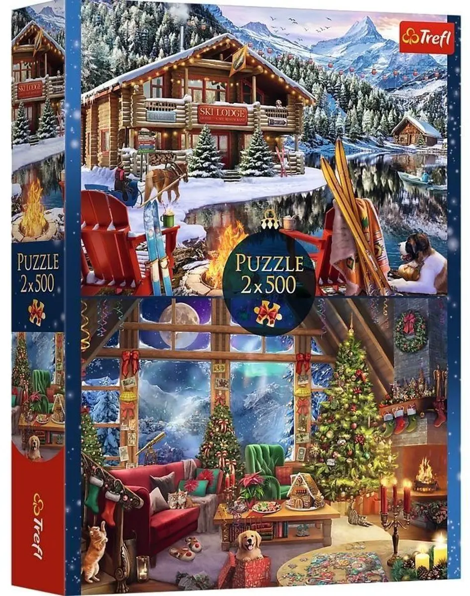 Trefl Puzzle Kerstmis in de bergen 500 Stuks