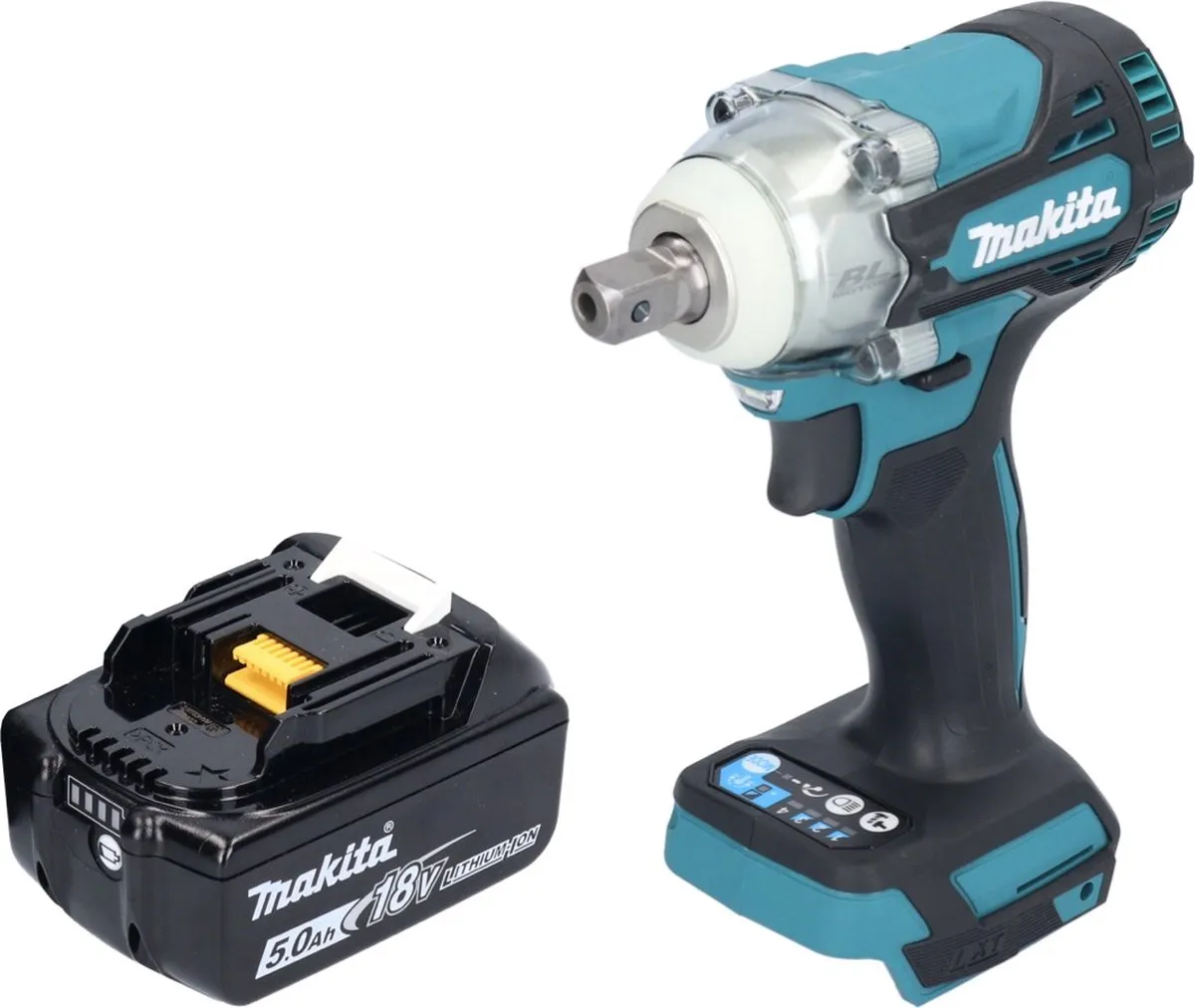 Makita DTW 301 T1 Accu Slagmoersleutel 18V 330Nm 1/2" - 5.0Ah - afbeelding 3 van 5