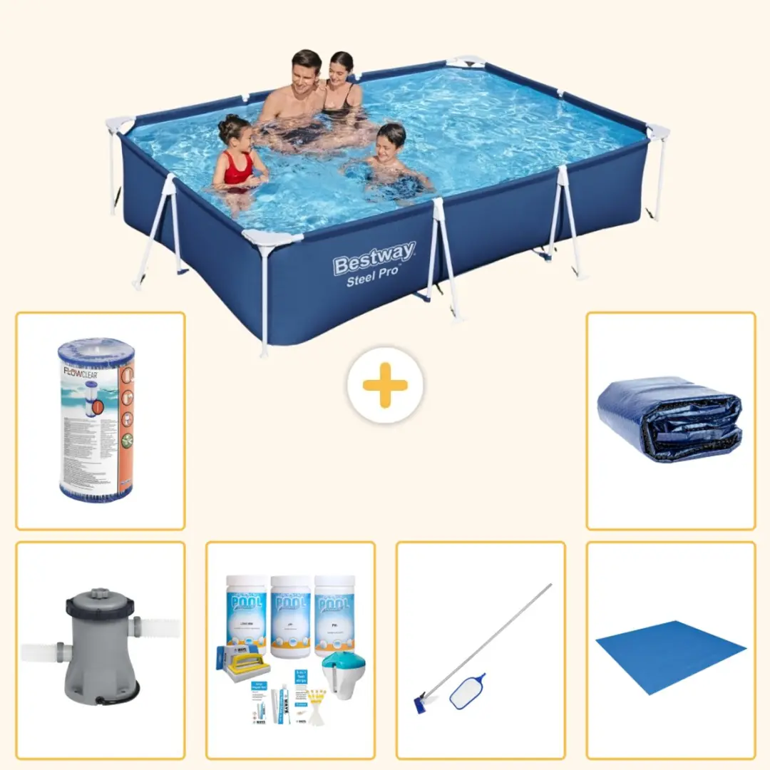 Bestway Steel Pro Zwembad 300x201x66cm Blauw