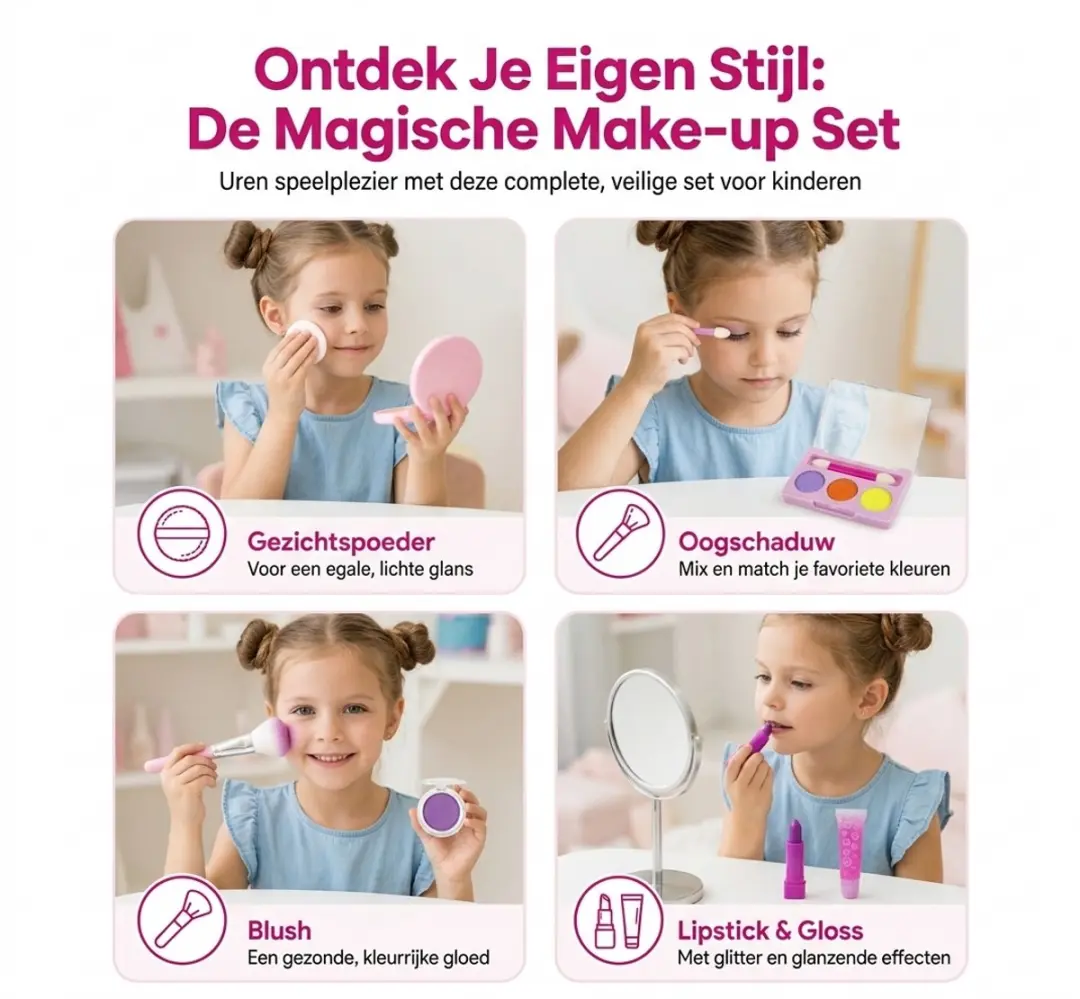 Happy U Kids Unicorn Make-up Set - Paars - 200g