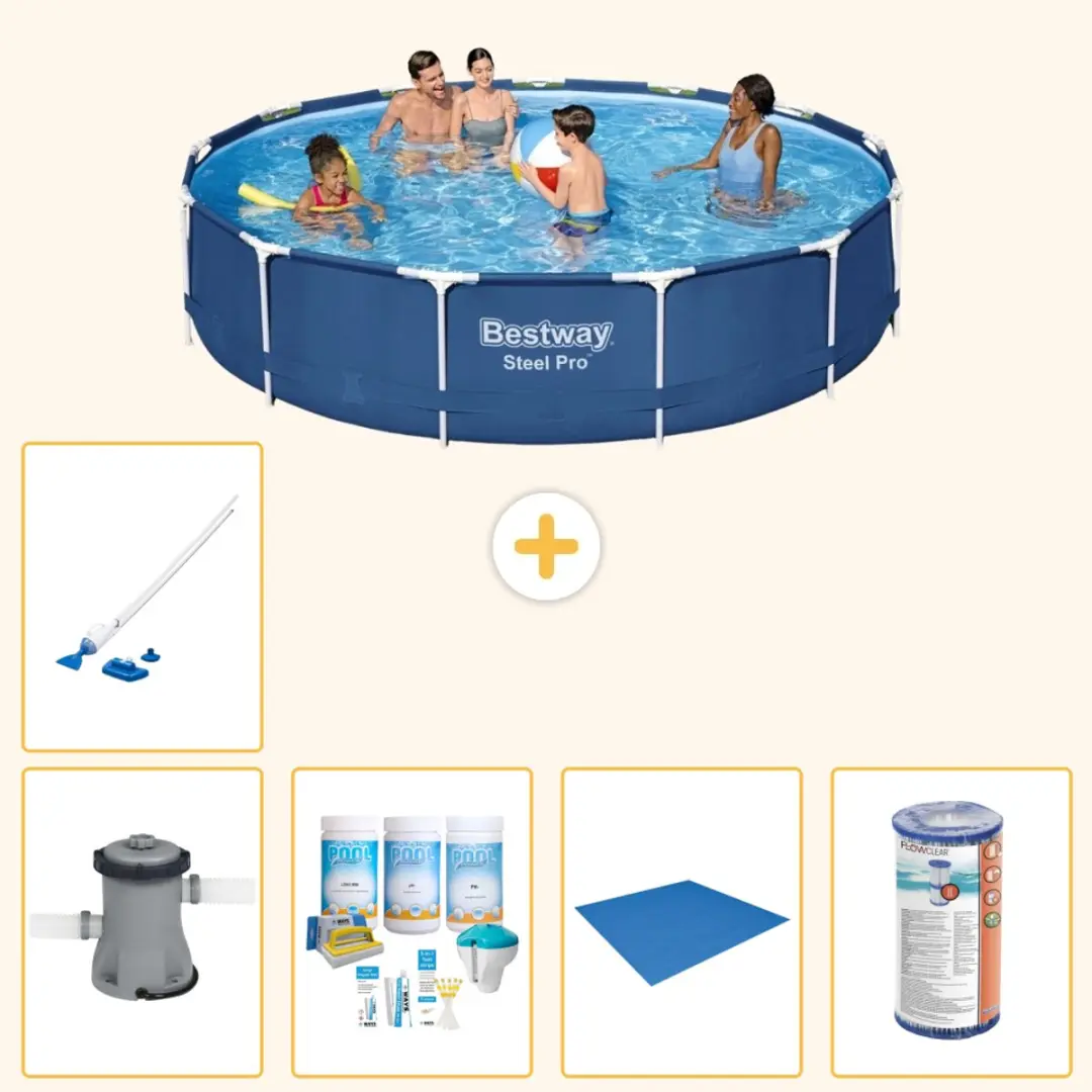 Bestway Steel Pro Zwembad 396x84cm Blauw