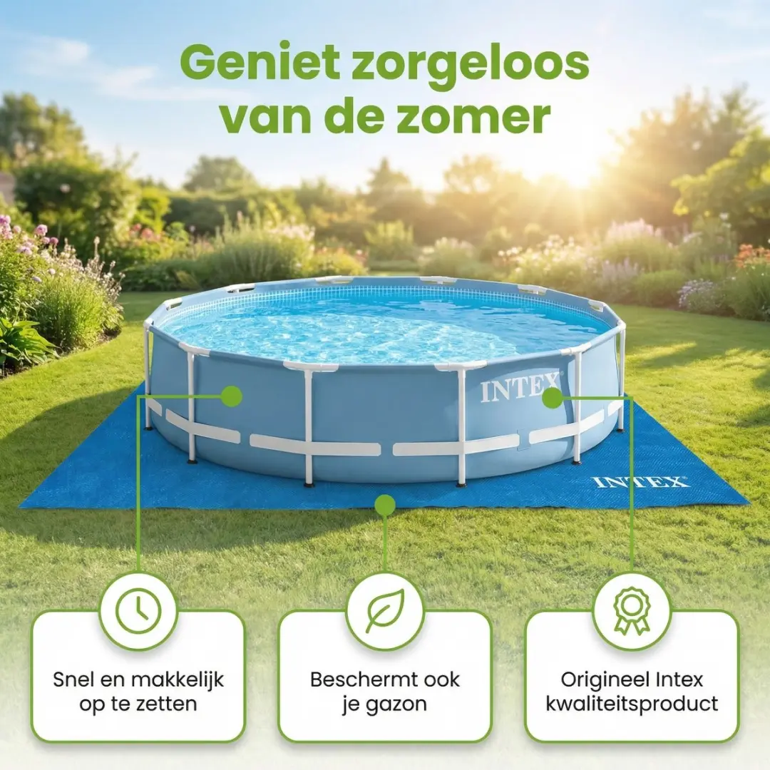 Intex 28208GN-Blauw Rond Frame Zwembad 305x76cm - Blauw