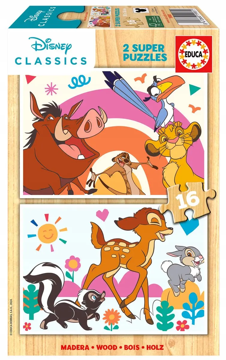 Educa Leeuwenkoning & Bambi Puzzel 32 Stuks