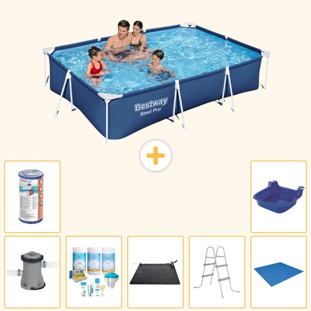 Bestway Steel Pro Zwembad 300x201x66cm Blauw