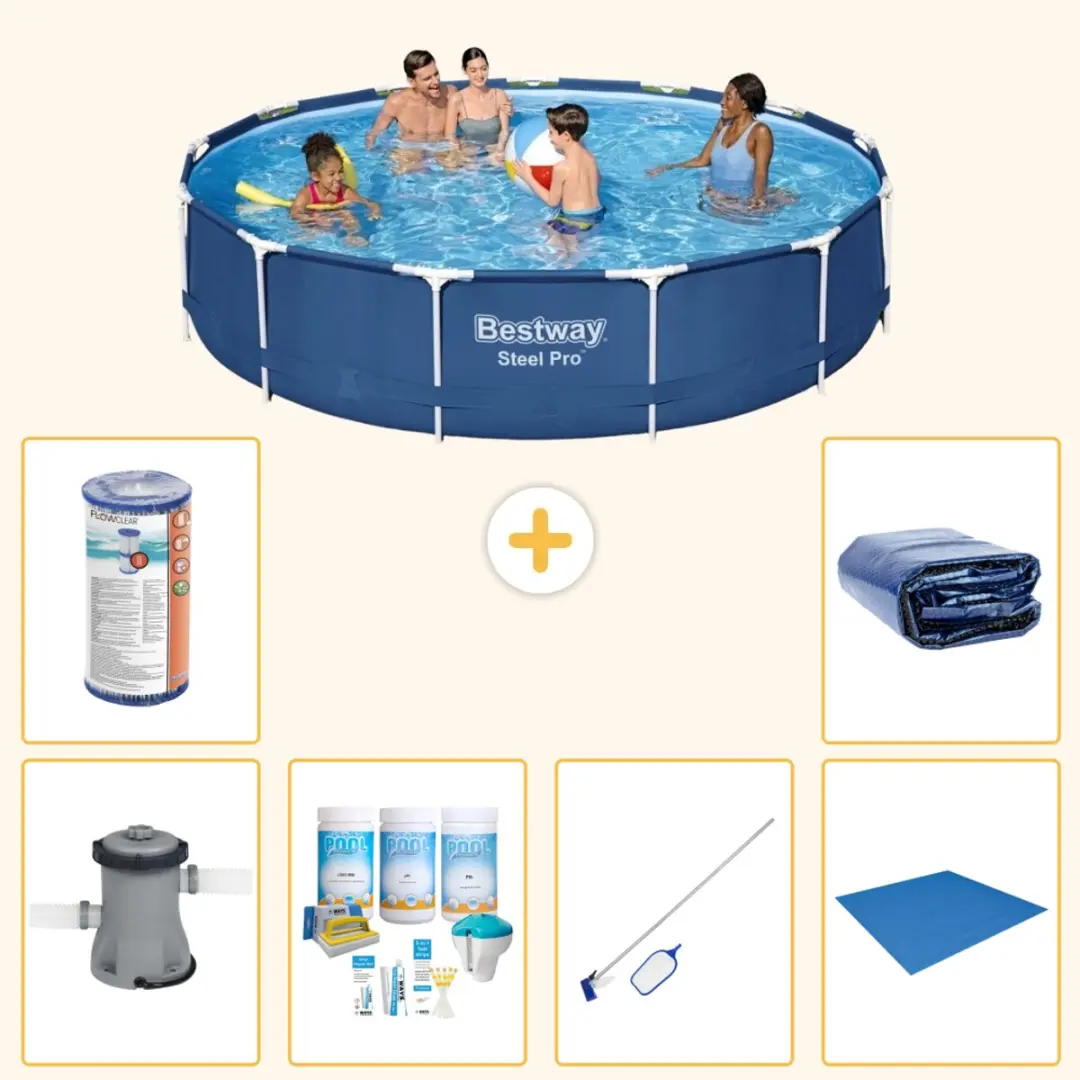 Bestway Steel Pro Zwembad 396x84cm Blauw