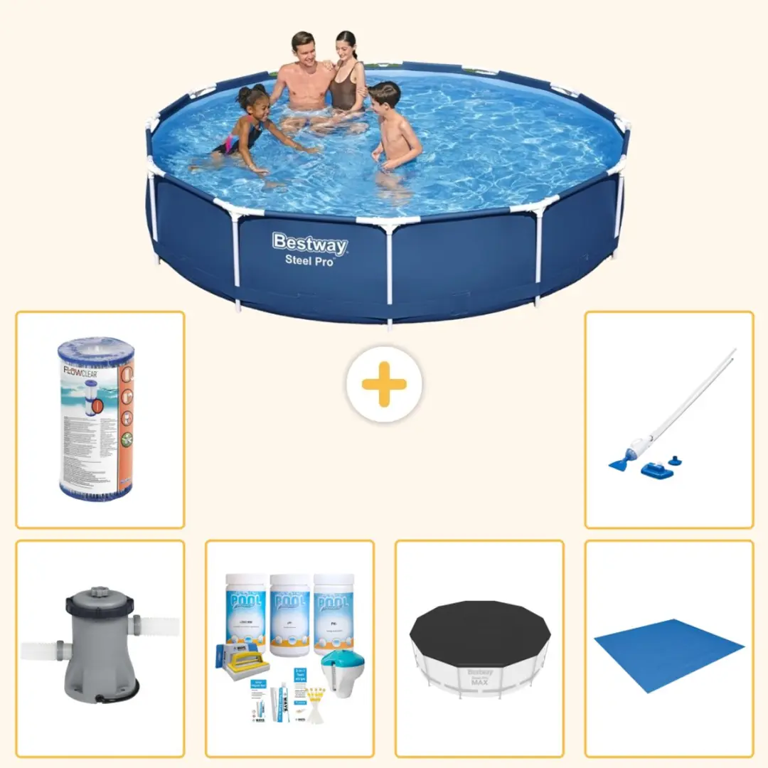 Bestway Steel Pro Zwembad 366x76cm Blauw