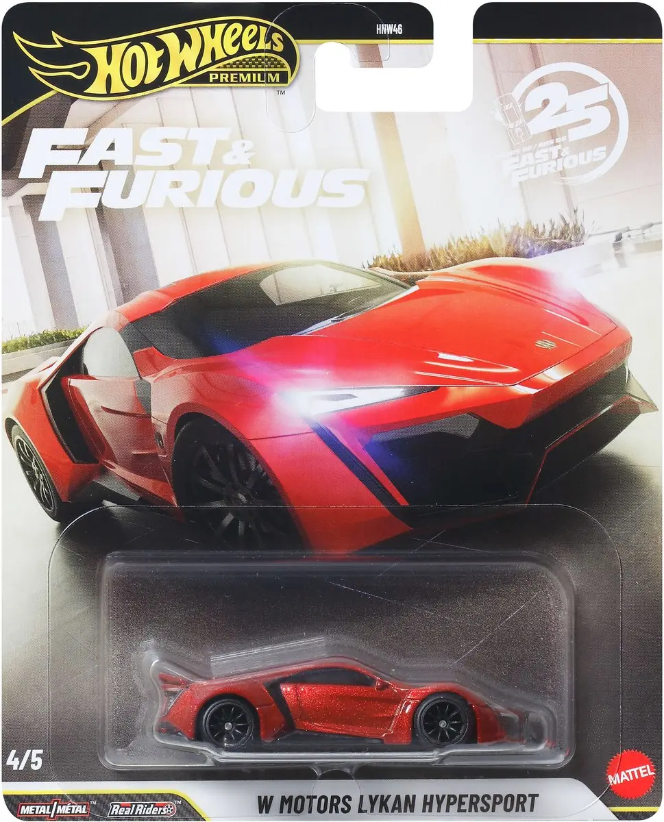 Hot Wheels Premium Fast and Furious W Motors Lukan Hypersport JHW70 - Meerkleurig