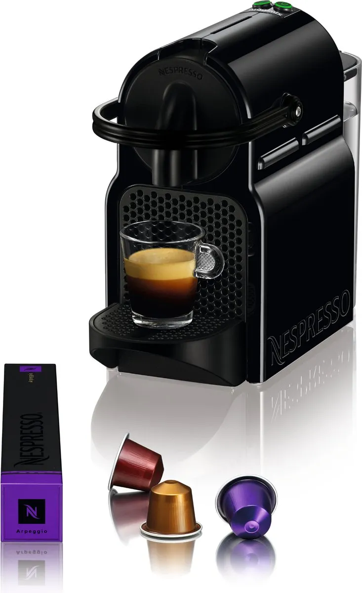 Nespresso Inissia Koffiecupmachine – Espresso & Lungo – 19 bar – Snelle opwarming (25 sec) – Automatische uitschakeling – Zwart – Compact design