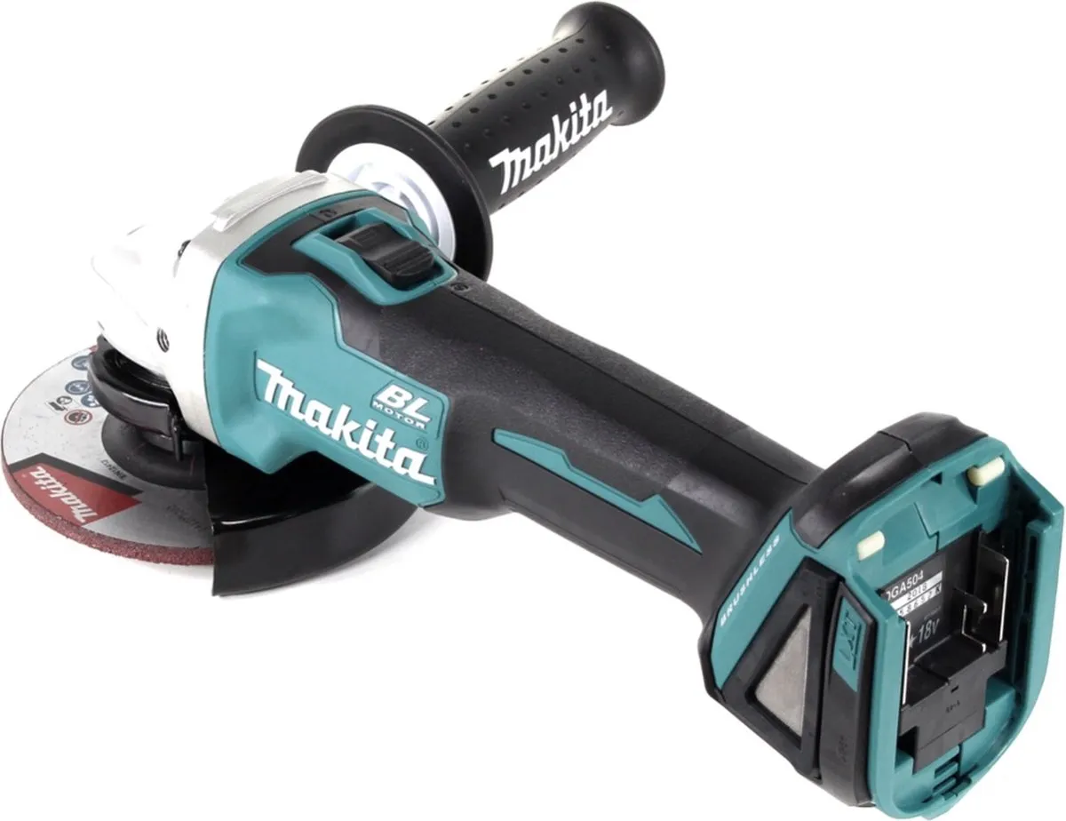 Makita DGA 504 Z Haakse Slijper 125mm - Borstelloos