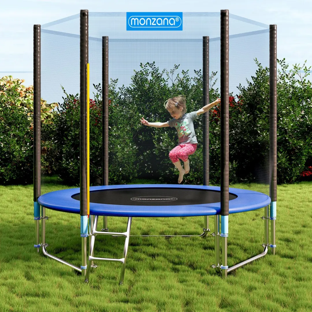 Monzana Trampoline 183cm - Blauw - Veiligheidsnet & Ladder