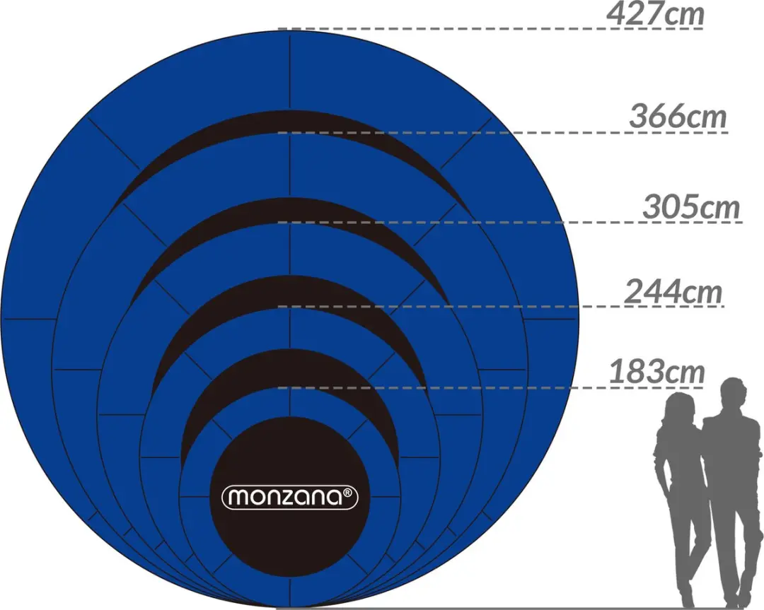 Monzana Trampoline 183cm - Blauw - Veiligheidsnet & Ladder