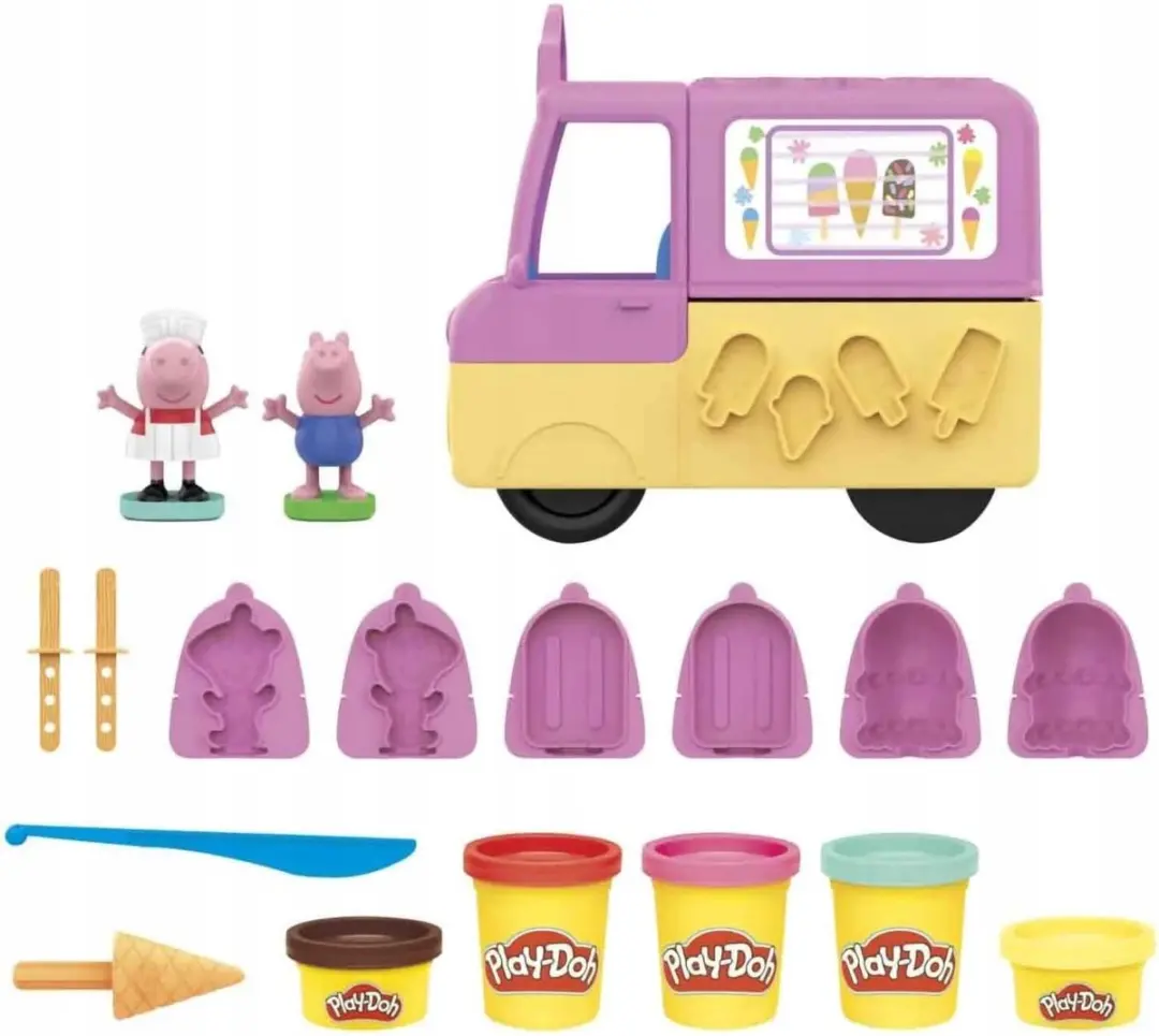 Play-Doh Peppa Pig IJswagen - 5 Stuks