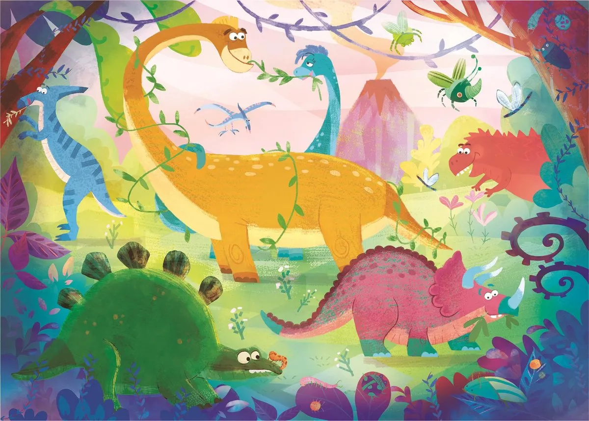 Clementoni Grappige Dinosaurus Puzzel 220 Stuks - Multicolor