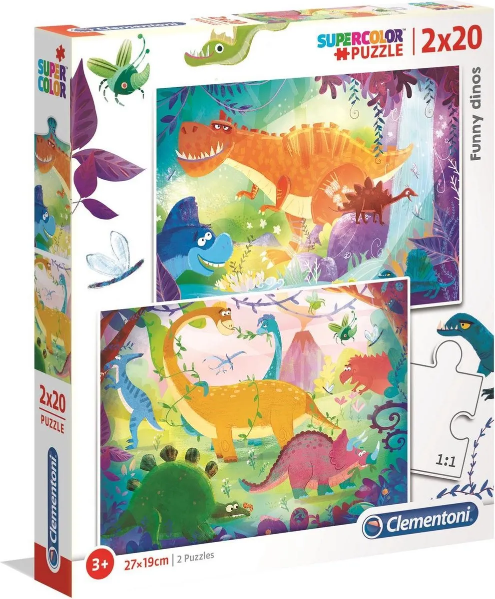 Clementoni Grappige Dinosaurus Puzzel 220 Stuks - Multicolor