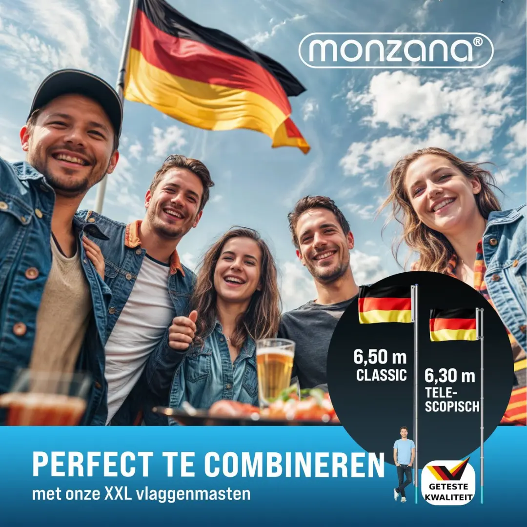 Monzana Vlag Duitsland - 150x90cm - Multicolor