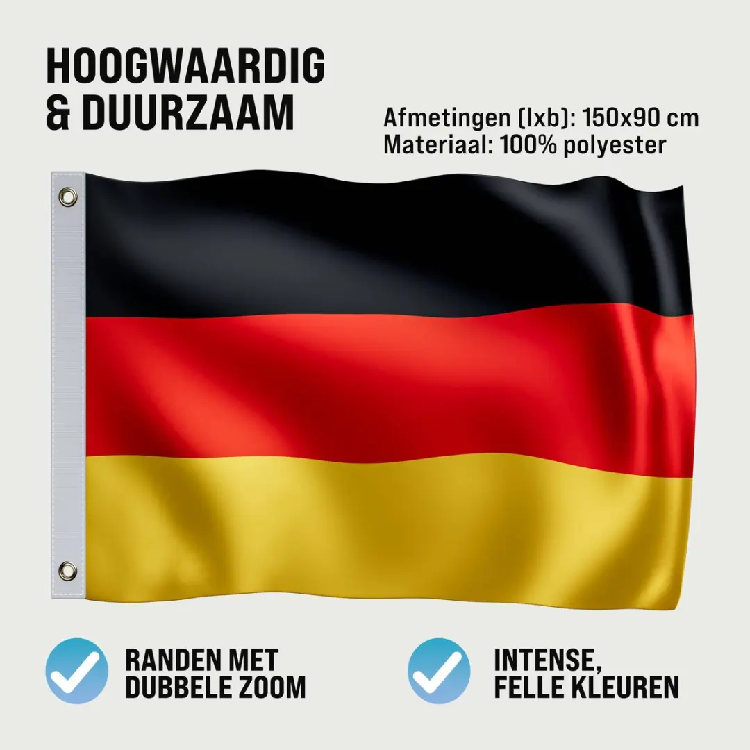 Monzana Vlag Duitsland - 150x90cm - Multicolor