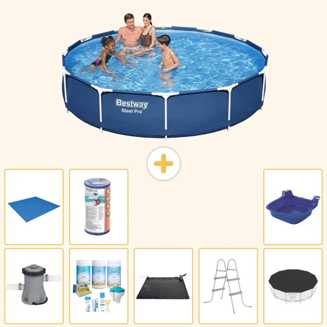 Bestway Steel Pro Zwembad 366x76cm Blauw