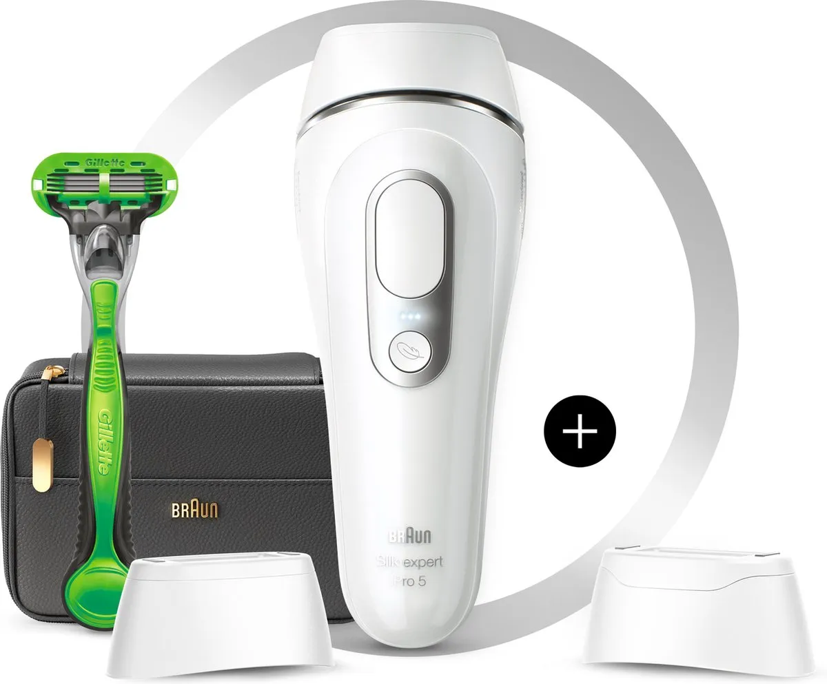 Braun Silk·Expert Pro 5 PL5145 IPL Ontharingsapparaat - 400.000 Flitsen - Wit/Zilver