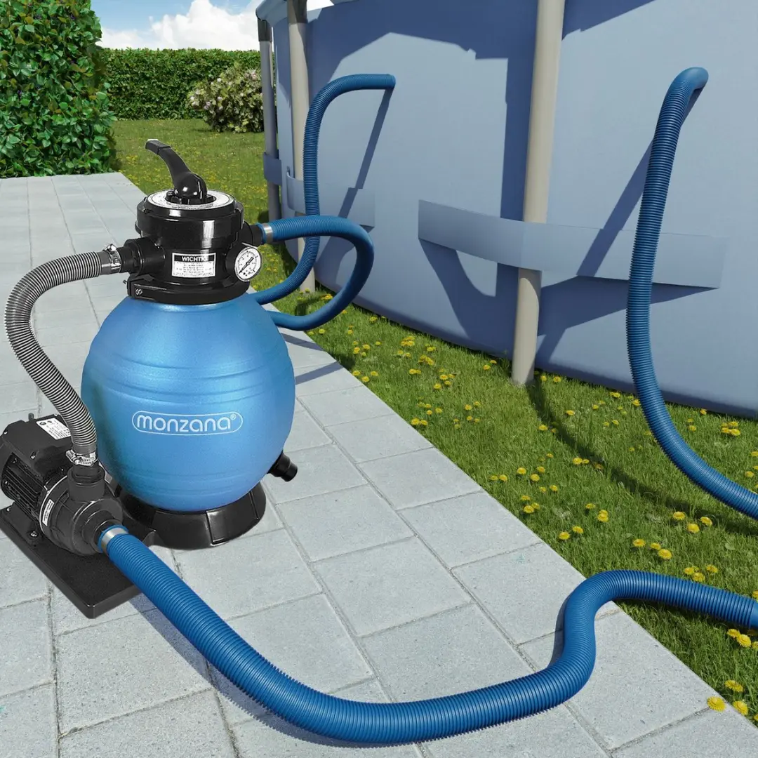 Monzana Zwembadfilterslang 14m Ø38mm - Blauw