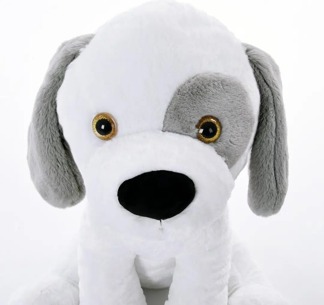 Monzana Knuffelhond - 58 cm - Grijs/Wit