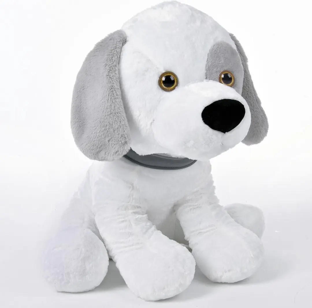 Monzana Knuffelhond - 58 cm - Grijs/Wit