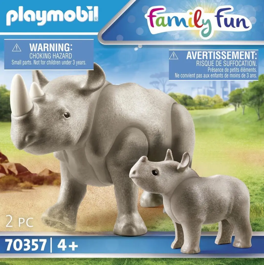 Playmobil Family Fun Neushoorn met baby 70357 - Multicolor
