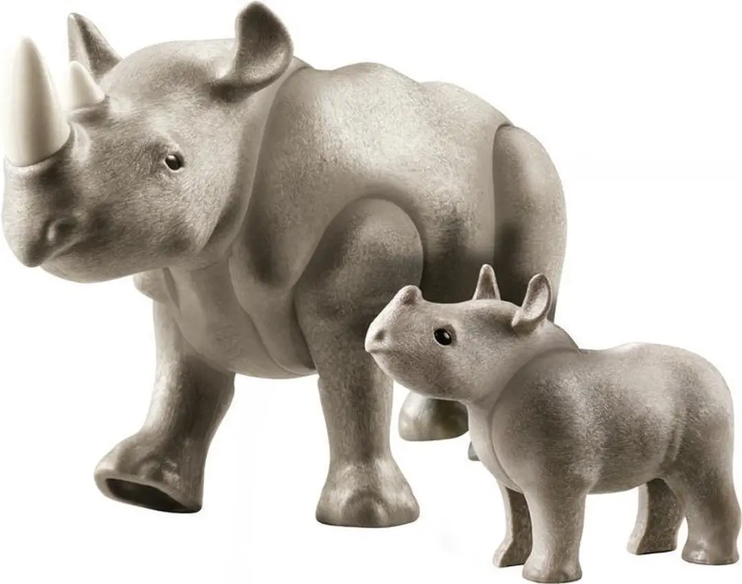 Playmobil Family Fun Neushoorn met baby 70357 - Multicolor