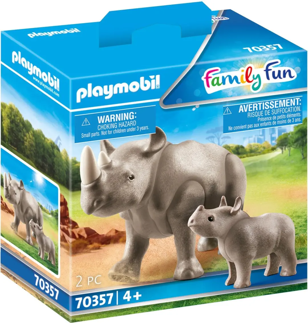 Playmobil Family Fun Neushoorn met baby 70357