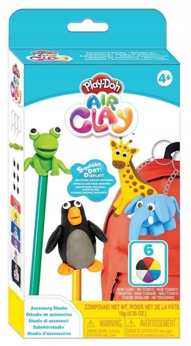 Play-Doh Air Clay Kneedough - 6 Kleuren Multicolor