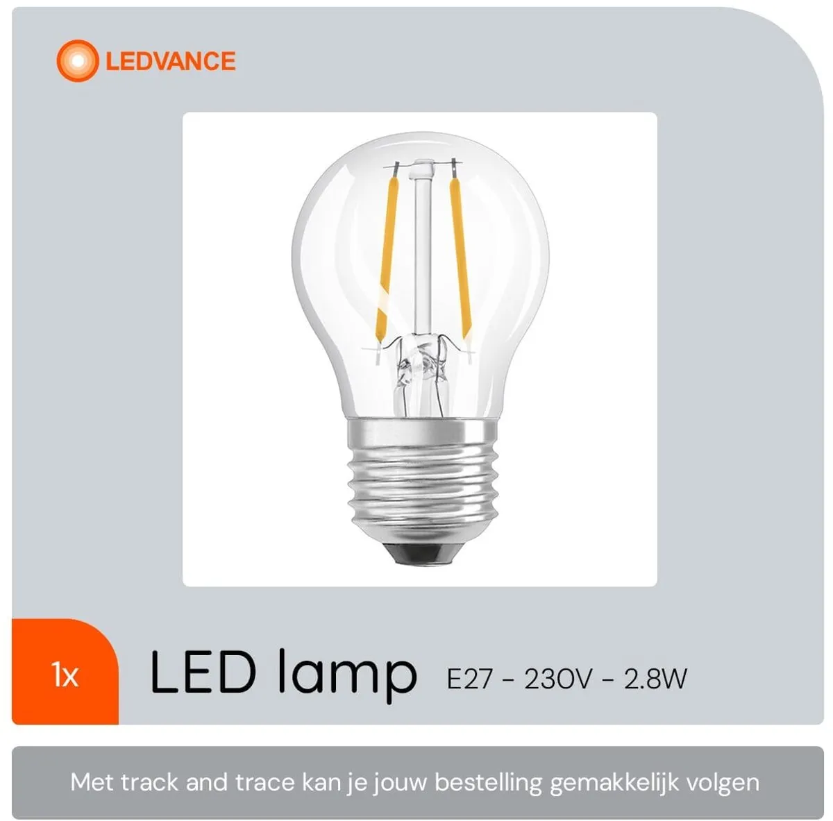 LEDVANCE Classic P45 E27 LED Lamp 2.8W 250lm Warm Wit