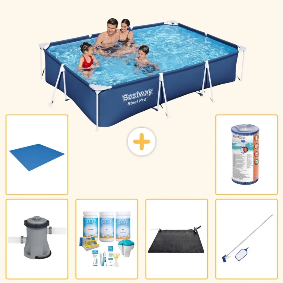Bestway Steel Pro Zwembad 300x201x66cm Blauw