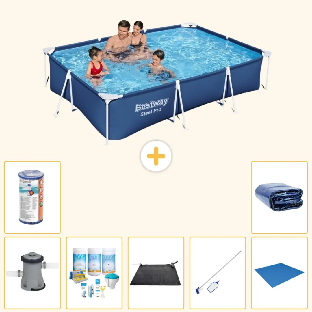 Bestway Steel Pro Zwembad 300x201x66cm Blauw