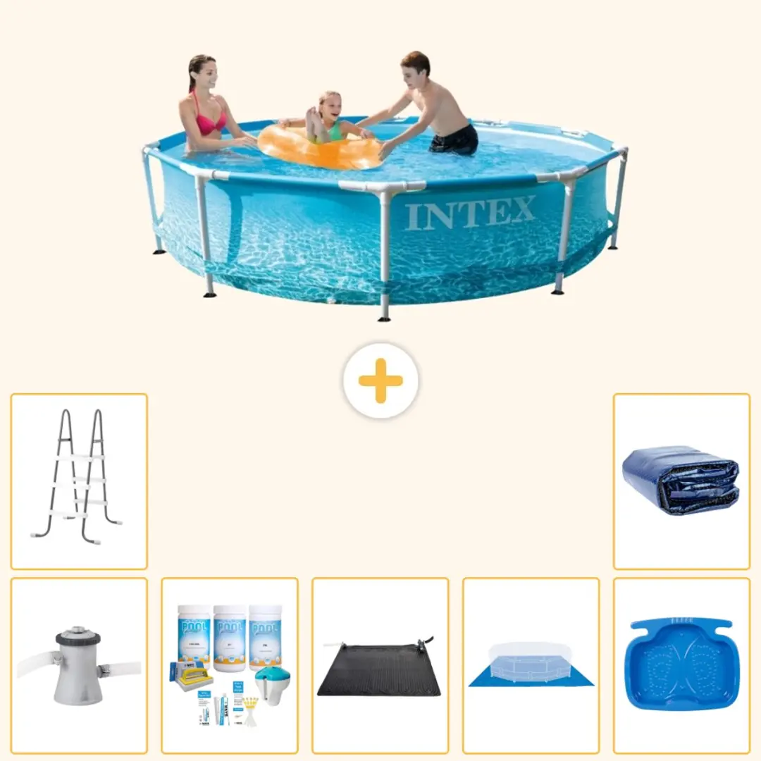 Intex 28208GN-Blauw Rond Frame Zwembad 305x76cm