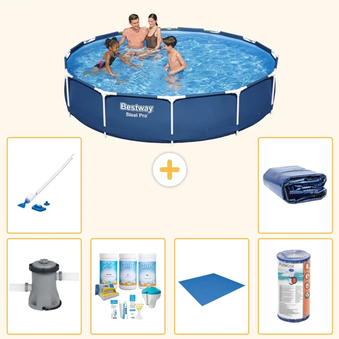 Bestway Steel Pro Zwembad 366x76cm Blauw
