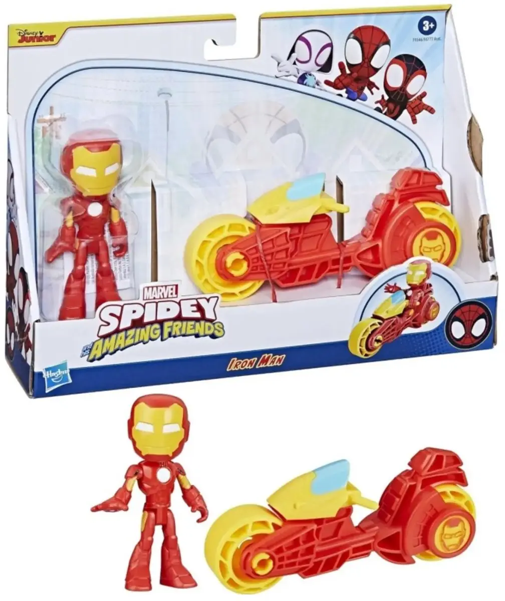 Marvel Spidey Amazing Friends Motorcycle Iron Man