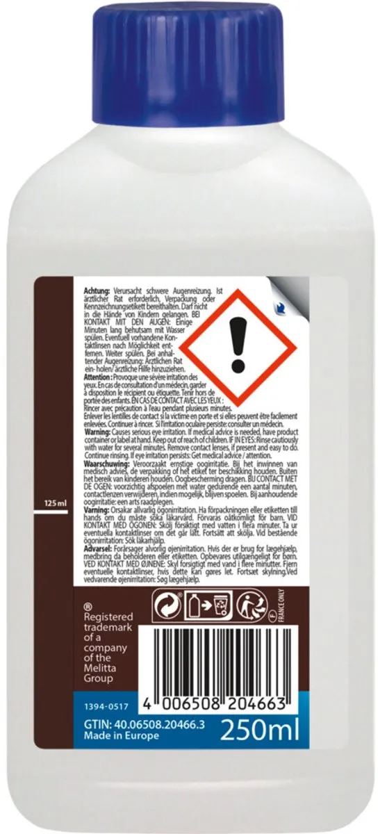 Melitta Ontkalker Espresso 250ml - 25 Stuks