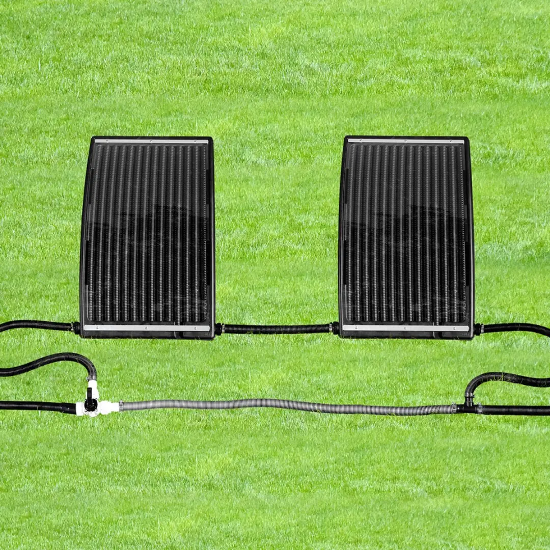 Monzana Zwembadverwarming Solar 10000L/u - 2 Stuks - 32&38mm - Zwart