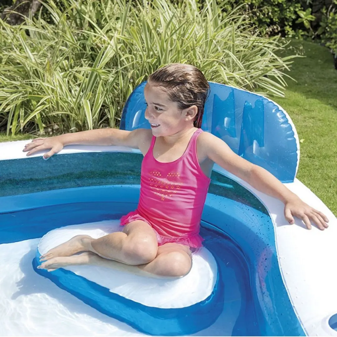 Intex Family Lounge Pool 229x229cm - 882L - Wit/Blauw