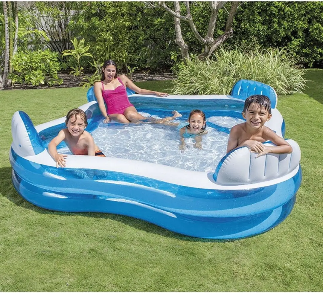 Intex Family Lounge Pool 229x229cm - 882L - Wit/Blauw