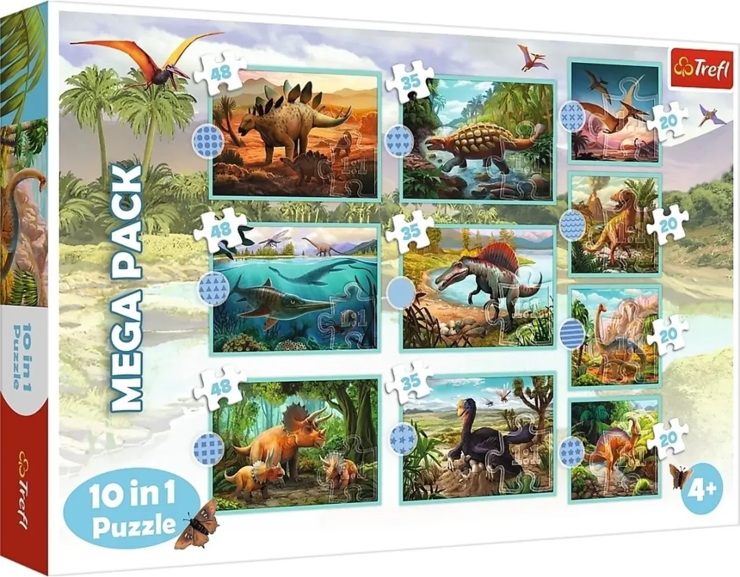 Trefl Dino's 10-in-1 Puzzel - 48 Stuks