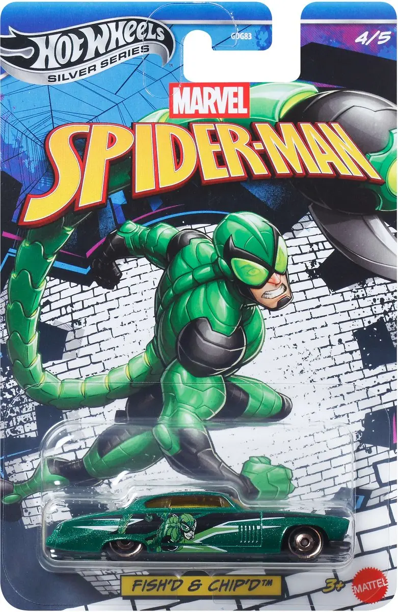 Hot Wheels Marvel Spider-Man Fish'D & Chip'D JKX28