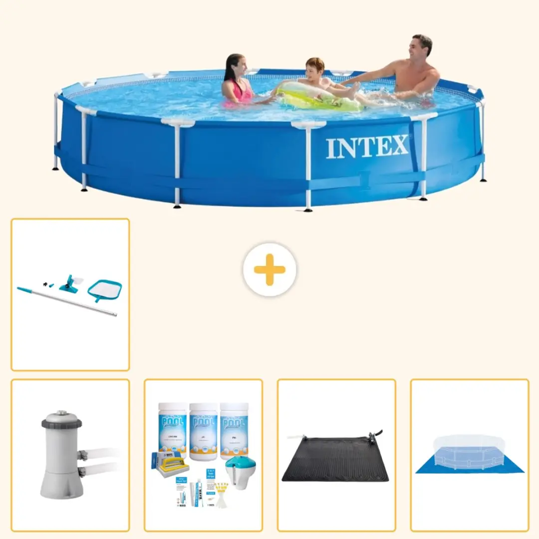 Intex 28212GN-Blauw Rond Frame Zwembad 366x76cm